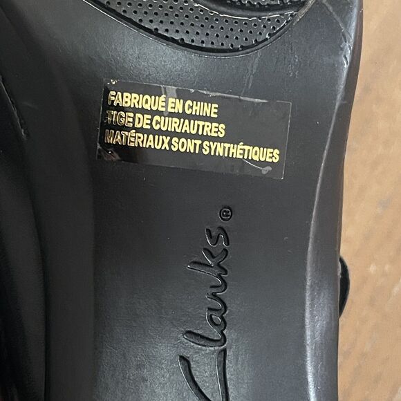 Clarks Bendables Slip On Mule Clog Womens Size 11 Black Leather Mirabelle Buckle - Picture 7 of 10